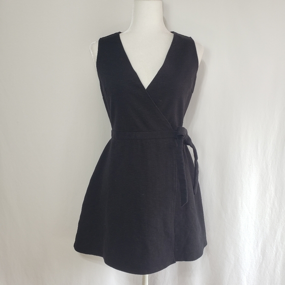 J Crew Black Ponte Wrap Dress - Picture 2 of 7